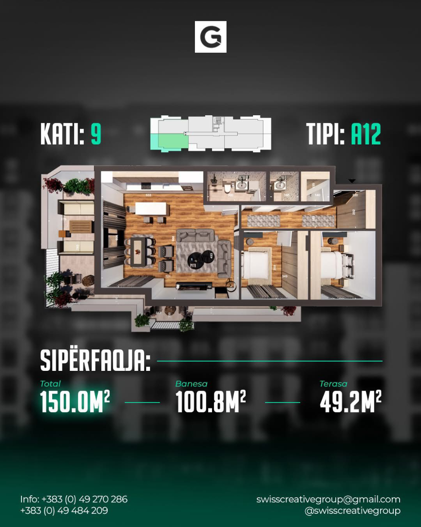 PentHouse ne shitje -Creative 3 - Prizren banesë/apartment në Prizren