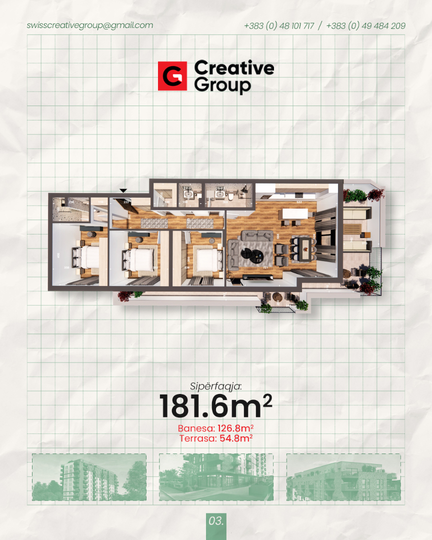PentHouse ne shitje - Creative 3 - Prizren banesë/apartment në Prizren