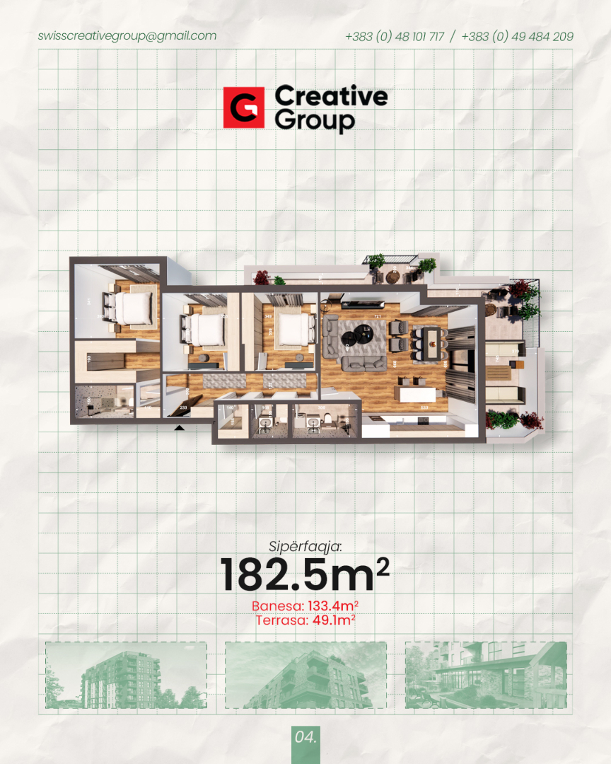 PentHouse ne shitje- Creative 3- Prizren banesë/apartment në Prizren