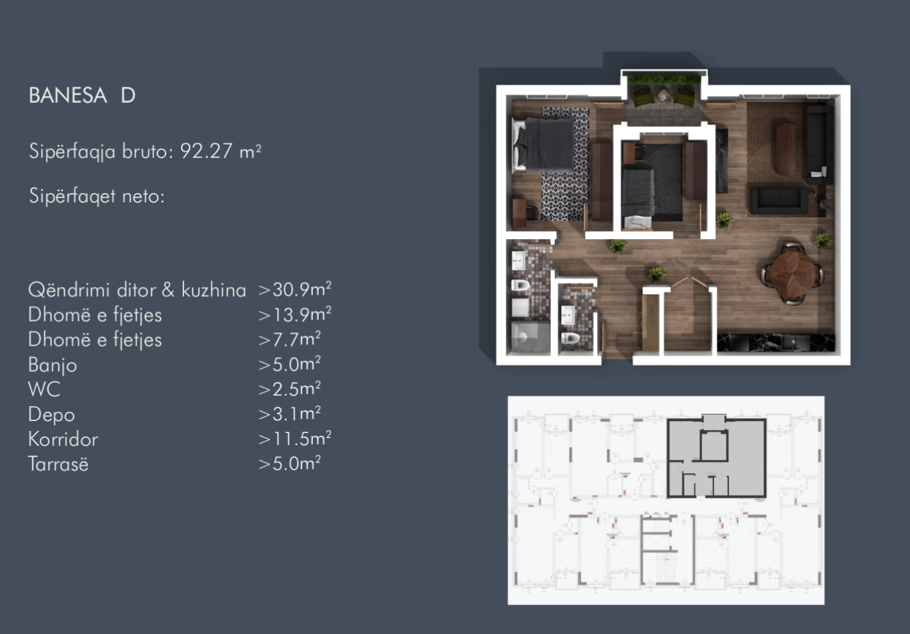 Banesa 92 m2 Prizren, Jaglenice banesë/apartment në Prizren