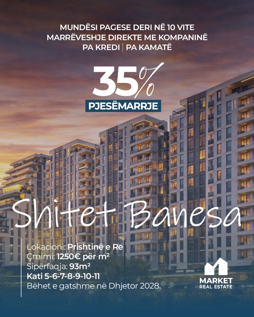 Banesë në shitje, Prishtina e Re banesë/apartment në Prishtina e Re