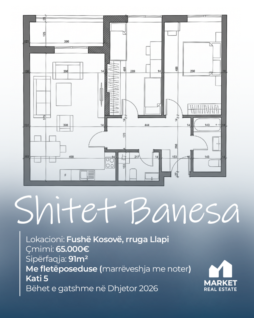 Banesë në shitje, Fushë Kosovë banesë/apartment në Fushë Kosovë