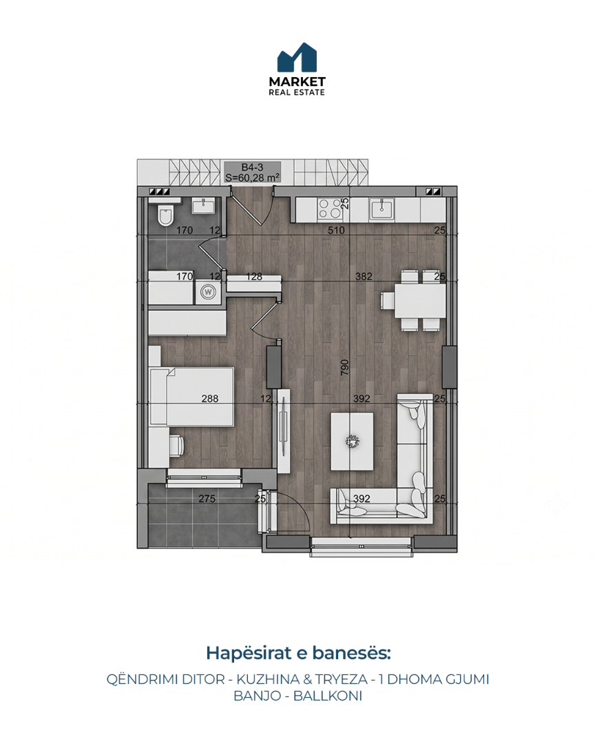 Banesë në shitje, Prishtina e Re banesë/apartment në Prishtina e Re