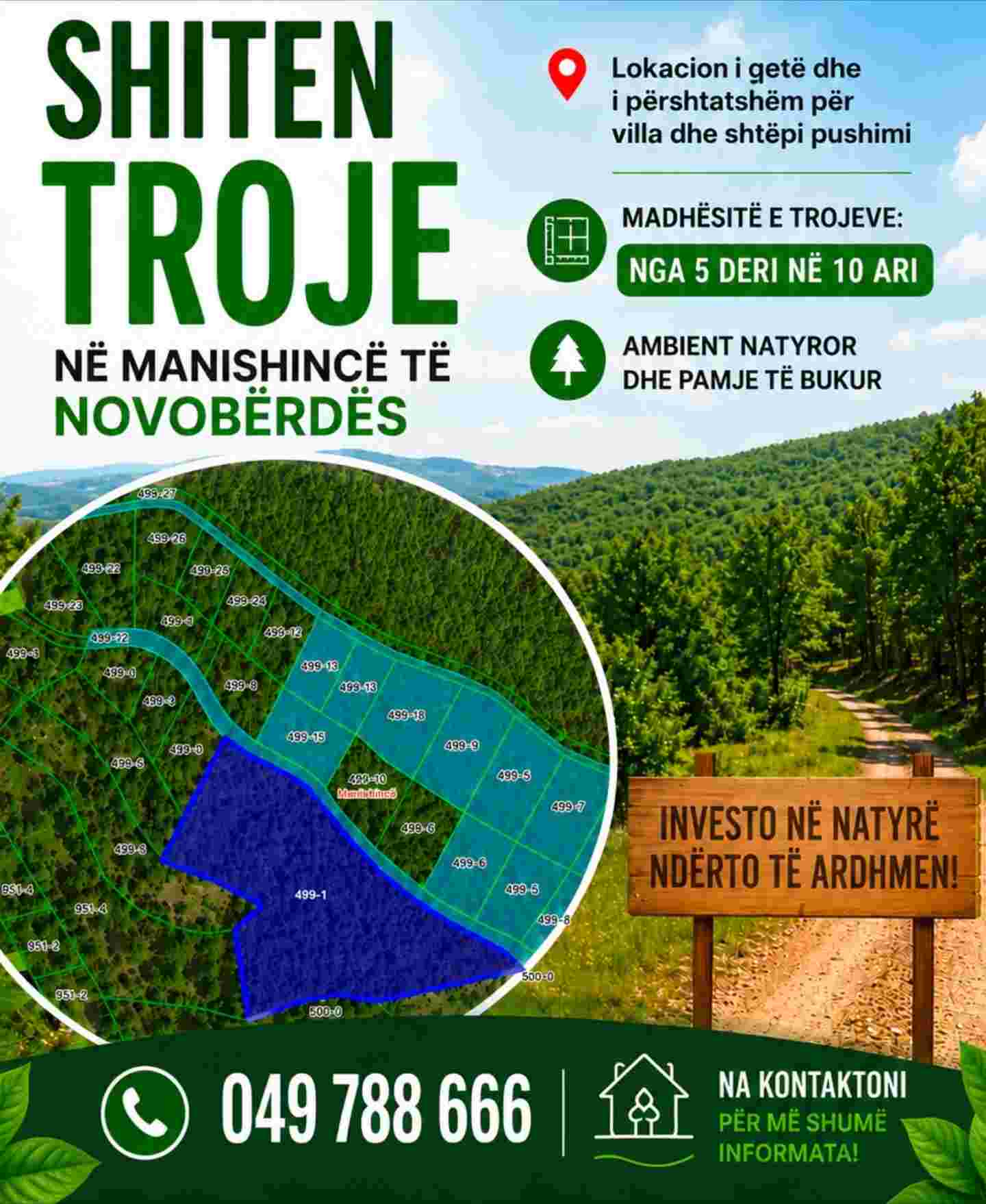 13 parcela nê Manishincë të Novobërdës tokë në Novobërdë