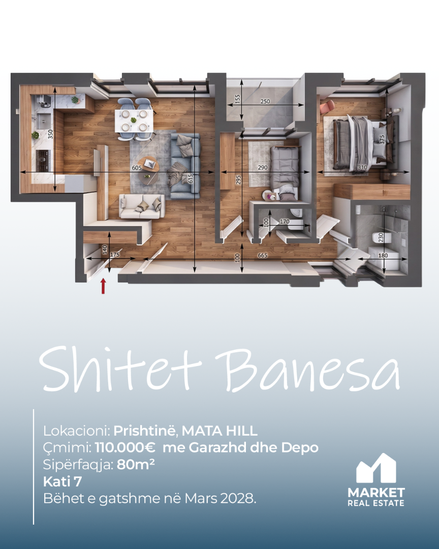 Banesë në Shitje 80m² në MATA HILL, Prishtinë banesë/apartment në Prishtinë