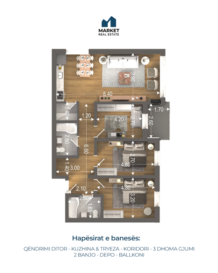 Banesë në Shitje 115m² në Fushë Kosovë Rruga Pajazit Islami banesë/apartment në Fushë Kosovë