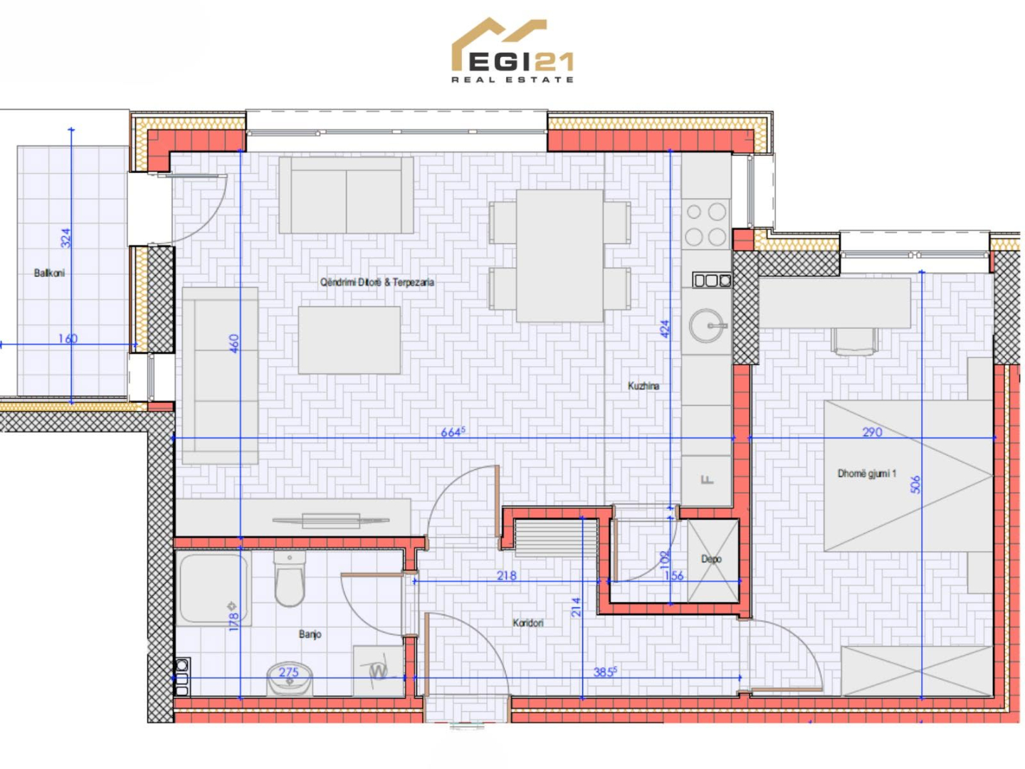 Banesë për #SHITJE 75.76 m² në Ted Residence – te Tulltorja, Prishtinë banesë/apartment në Tophane
