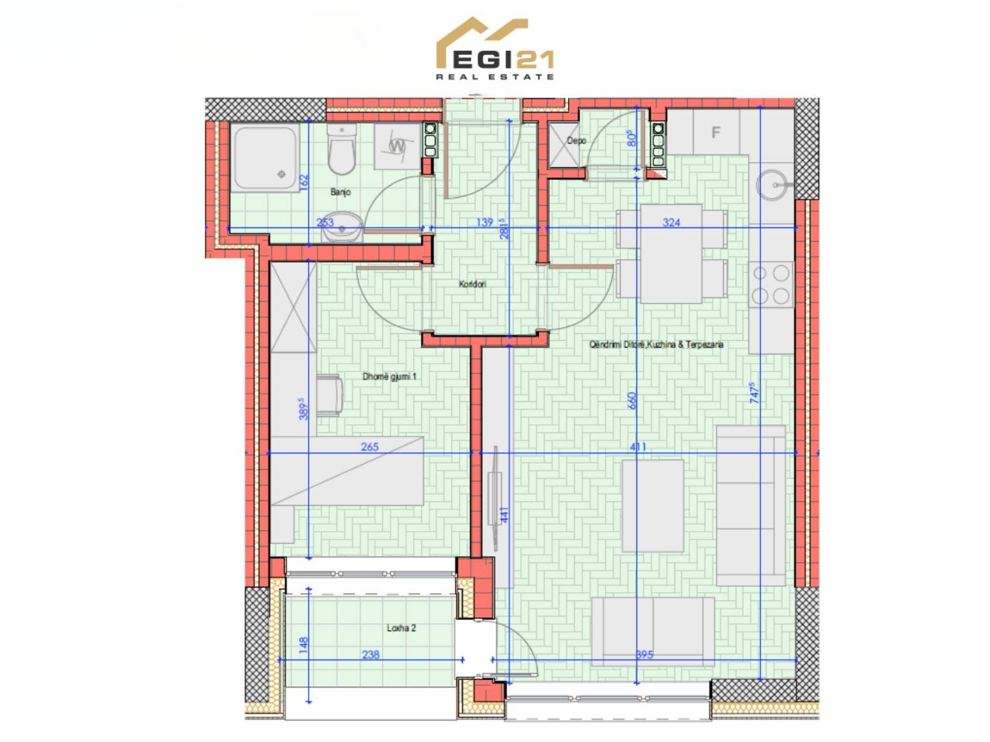 Banesë për #SHITJE 58.89 m² në Ted Residence – te Tulltorja, Prishtinë banesë/apartment në Tophane