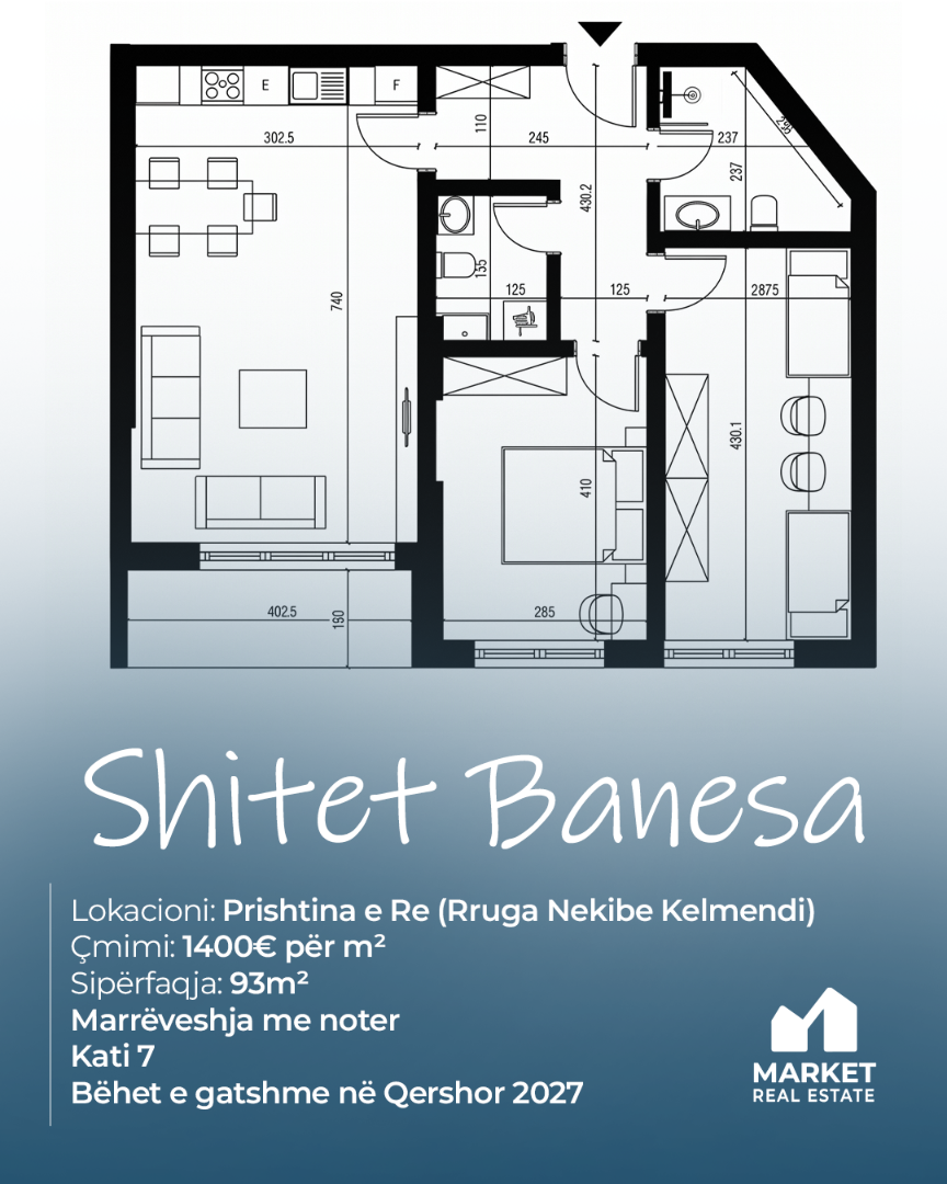 Banesë në Shitje 93m² te Prishtina e Re banesë/apartment në Prishtina e Re