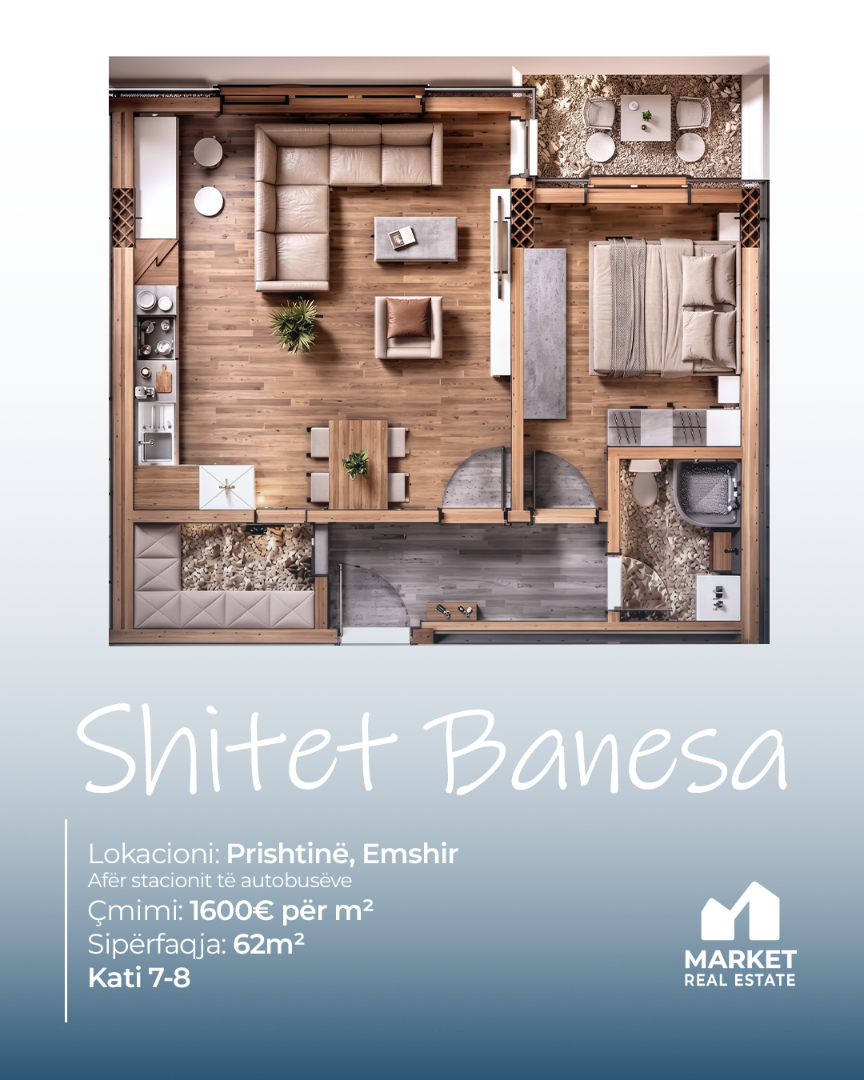 Banesë në Shitje 62m² në Emshir, Prishtinë banesë/apartment në Prishtinë