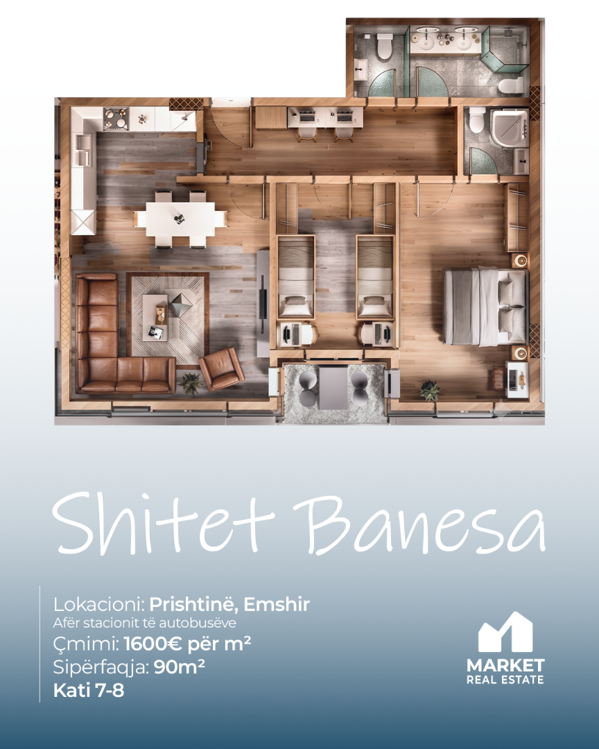 Banesë në Shitje 90m² në Emshir, Prishtinë banesë/apartment në Prishtinë