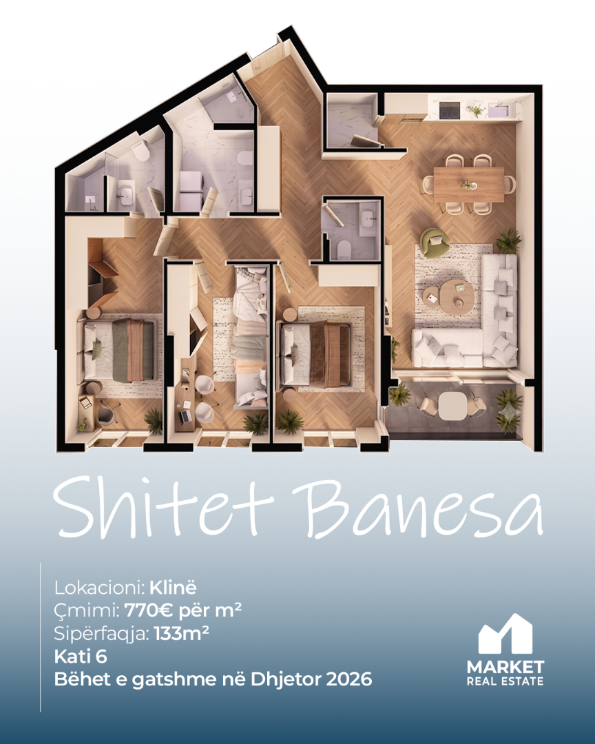 Banesë në Shitje 133m² në Klinë banesë/apartment në Klinë
