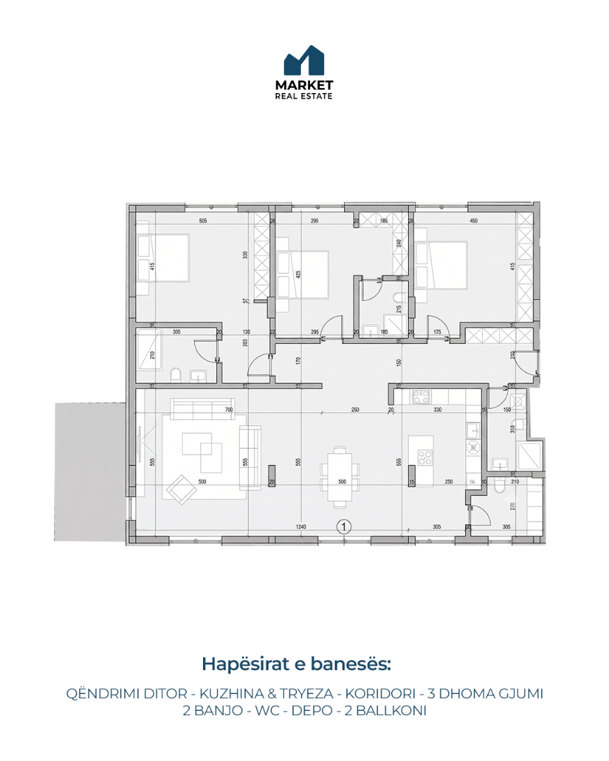 Banesë në Shitje 211m² + 160m² Tarracë në Dragodan, Prishtinë banesë/apartment në Prishtinë