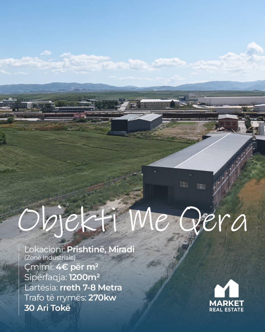 Objekt me Qera 1200m² në Miradi, Prishtinë depo në Prishtinë