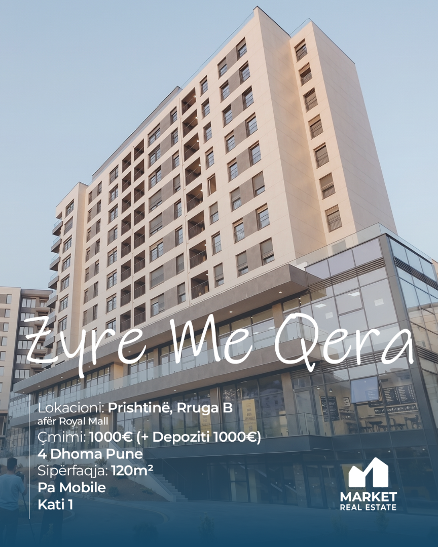 Zyre me Qera 120m² në Rrugën B, Prishtinë zyre në Prishtinë
