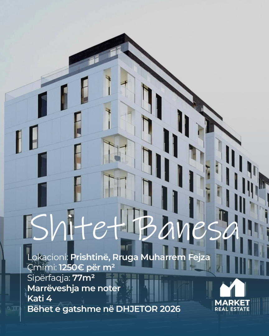 Banesë në Shitje 77m² në Rrugën Muharrem Fejza, Prishtinë banesë/apartment në Prishtinë