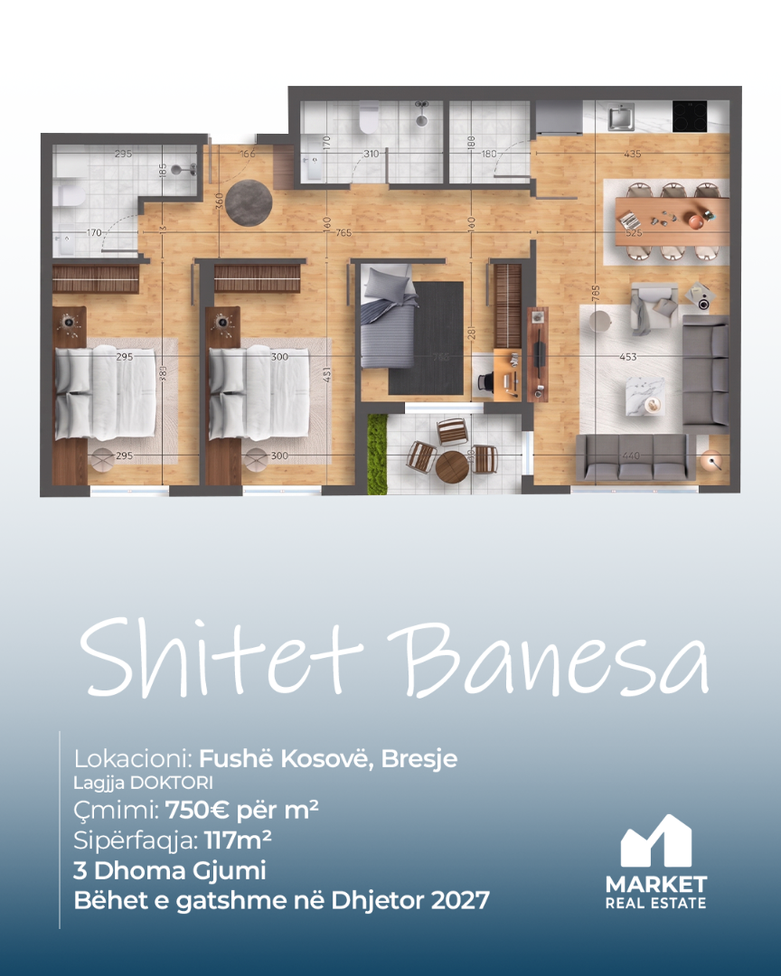 Banesë në Shitje 117m² në Bresje, Fushë Kosovë banesë/apartment në Fushë Kosovë