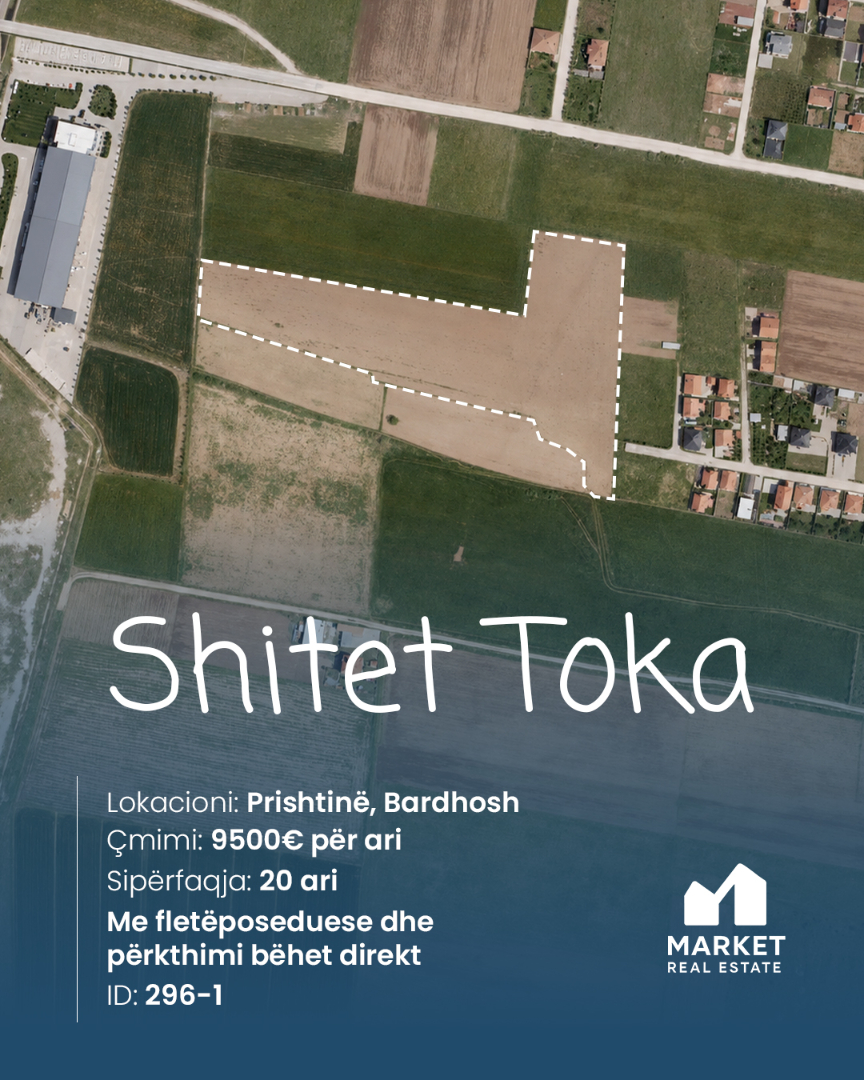 Tokë në Shitje 20 Ari në Bardhosh, Prishtinë tokë në Bardhosh