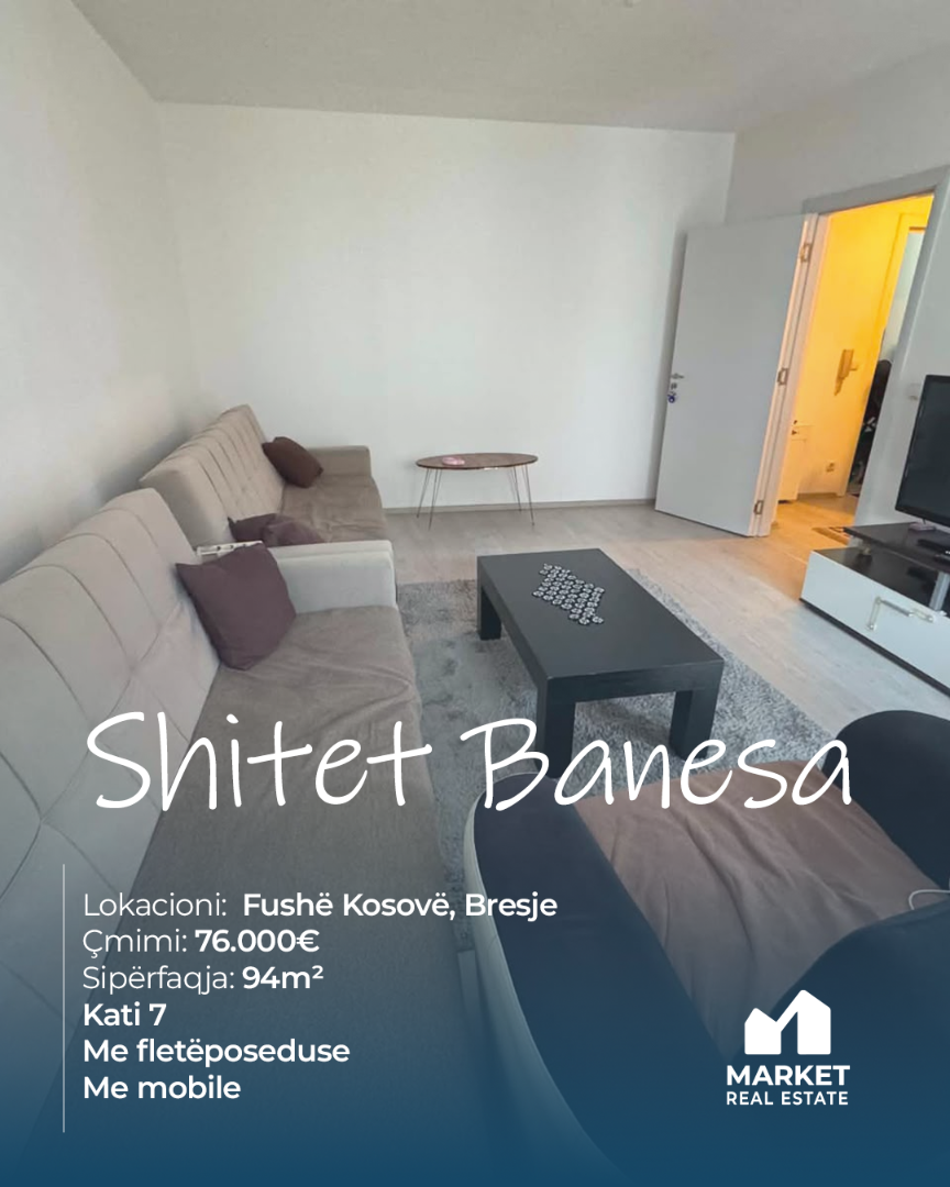 Banesë në Shitje 94m² në Bresje, Fushë Kosovë banesë/apartment në Fushë Kosovë