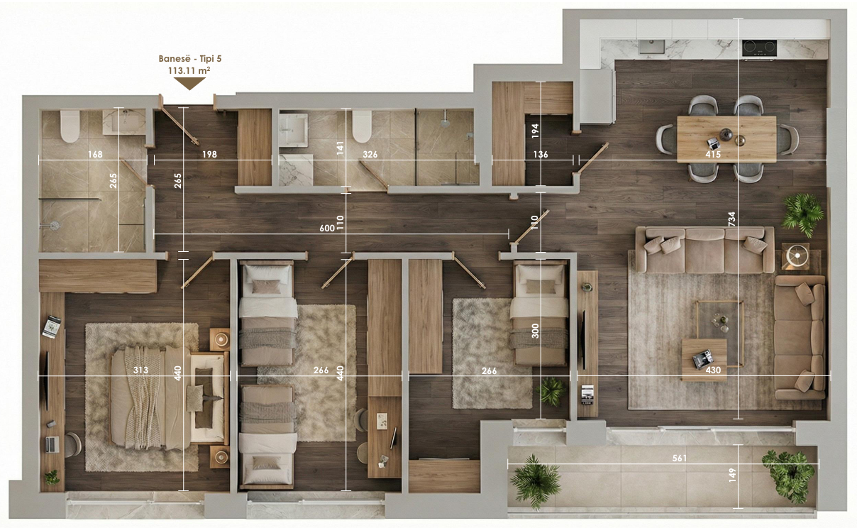 Apartament modern në Kalabri! banesë/apartment në Prishtinë