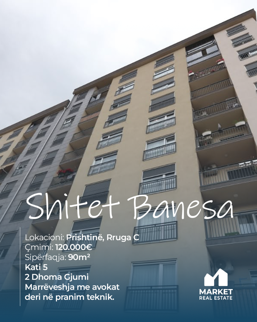 Banesë në Shitje 90m² në Rrugën C, Prishtinë banesë/apartment në Prishtinë