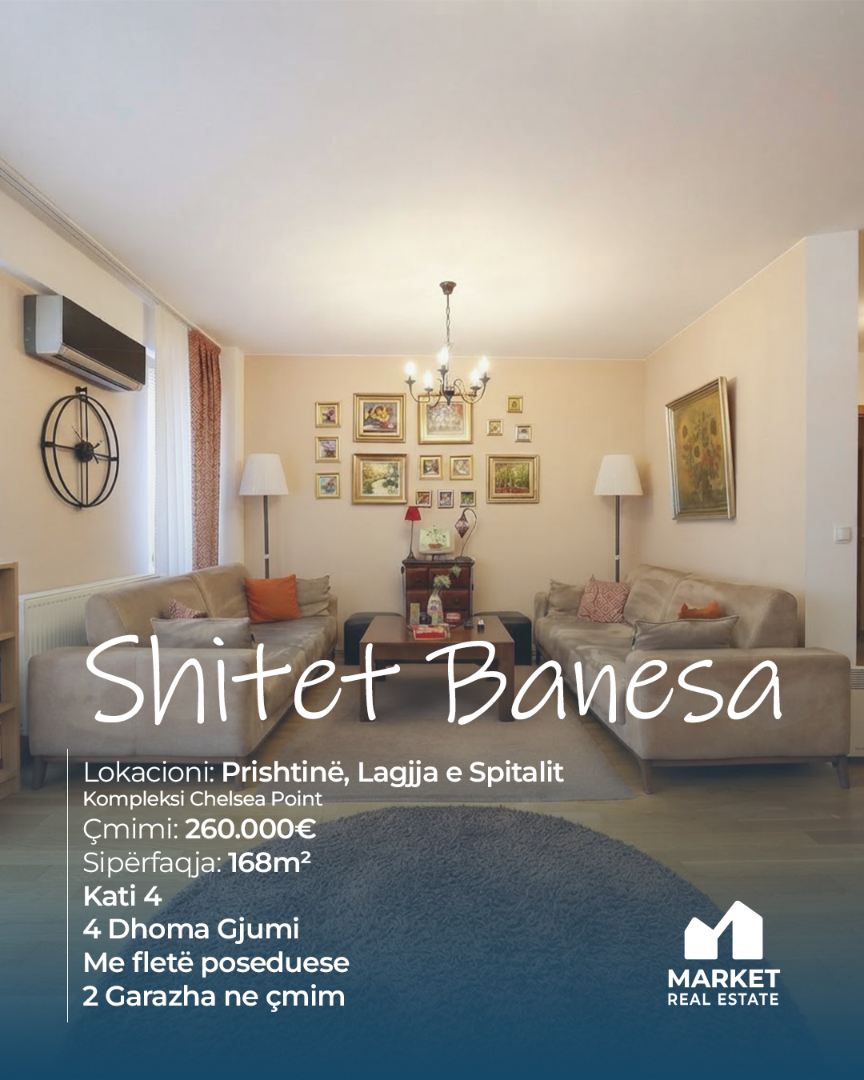 Banesë në Shitje 168m² në Lagjen e Spitalit, Prishtinë banesë/apartment në Prishtinë