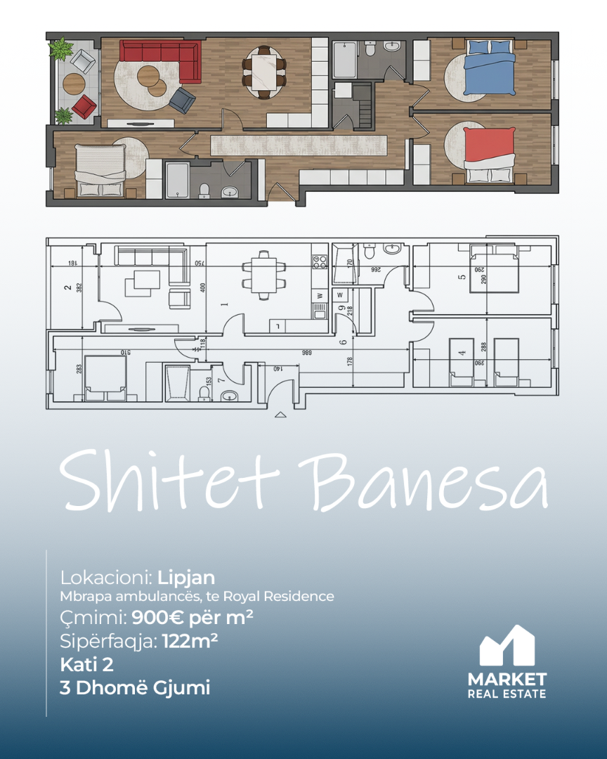 Banesë në Shitje 122m² në Lipjan banesë/apartment në Lipjan