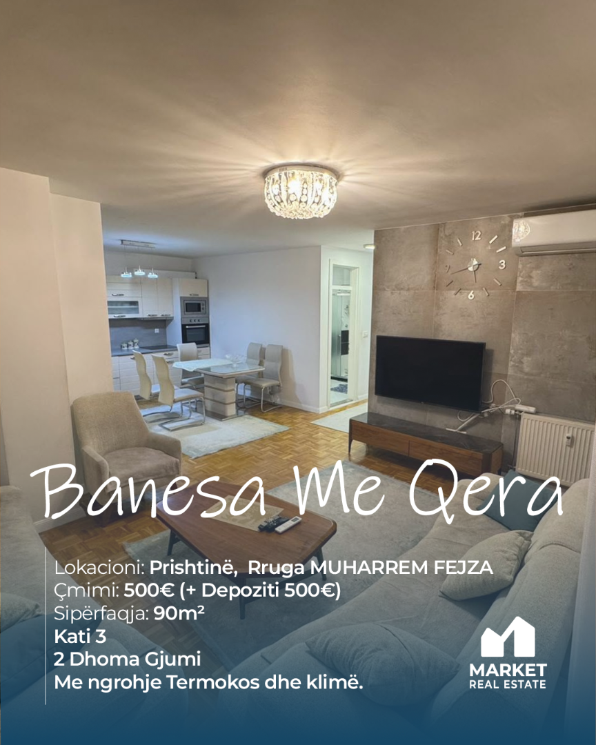 Banesë me Qira 90m² në Rrugën Muharrem banesë/apartment në Prishtinë