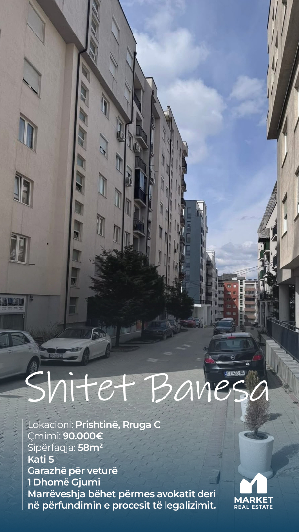 Banesë në Shitje 58m² në Rrugën C, Prishtinë banesë/apartment në Prishtinë