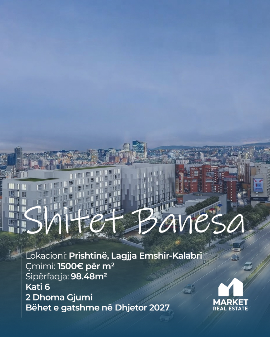 Banesë në Shitje 98.48m² në Emshir, Prishtinë banesë/apartment në Prishtinë