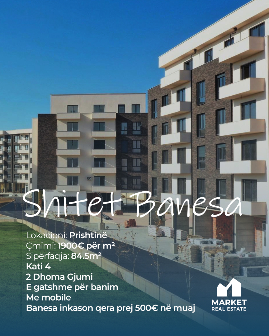 Banesë në Shitje 84.5m² në Prishtinë banesë/apartment në Prishtinë
