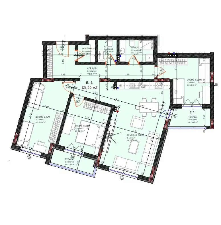 SHITET BANESA 121m2 NË ISTOG! KATI 1 banesë/apartment në Istog