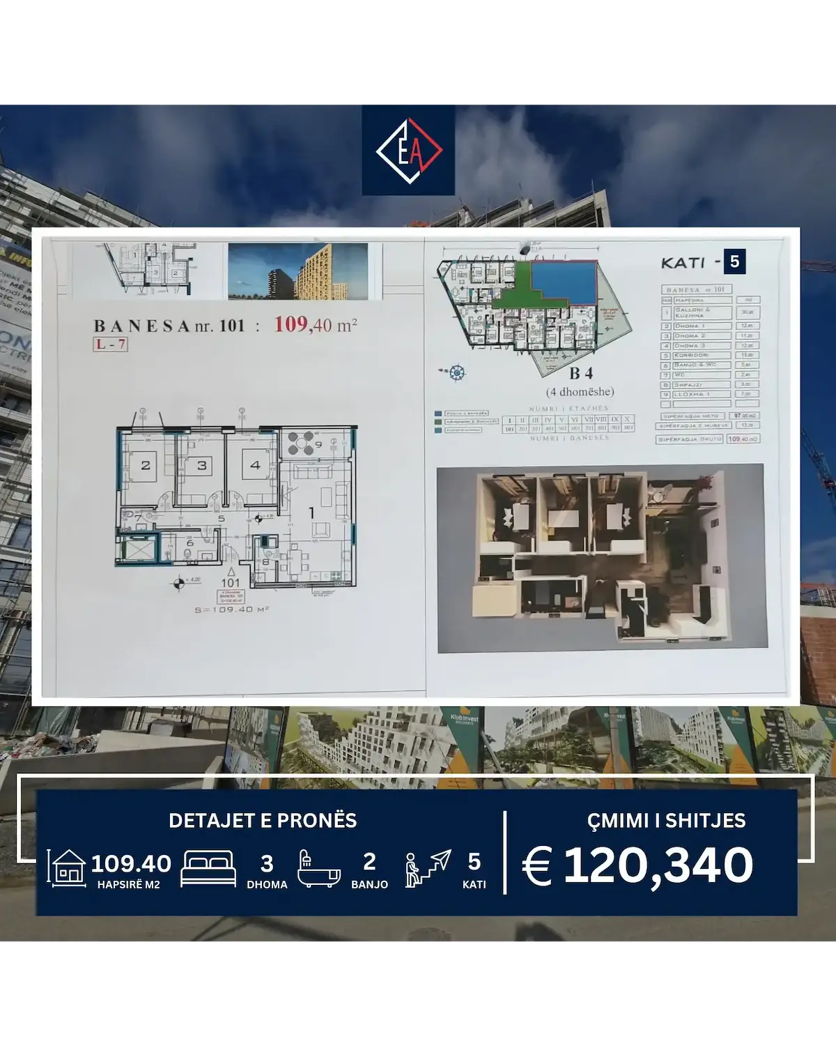 BANESË NË SHITJE PRISHTINA E RE banesë/apartment në Prishtinë