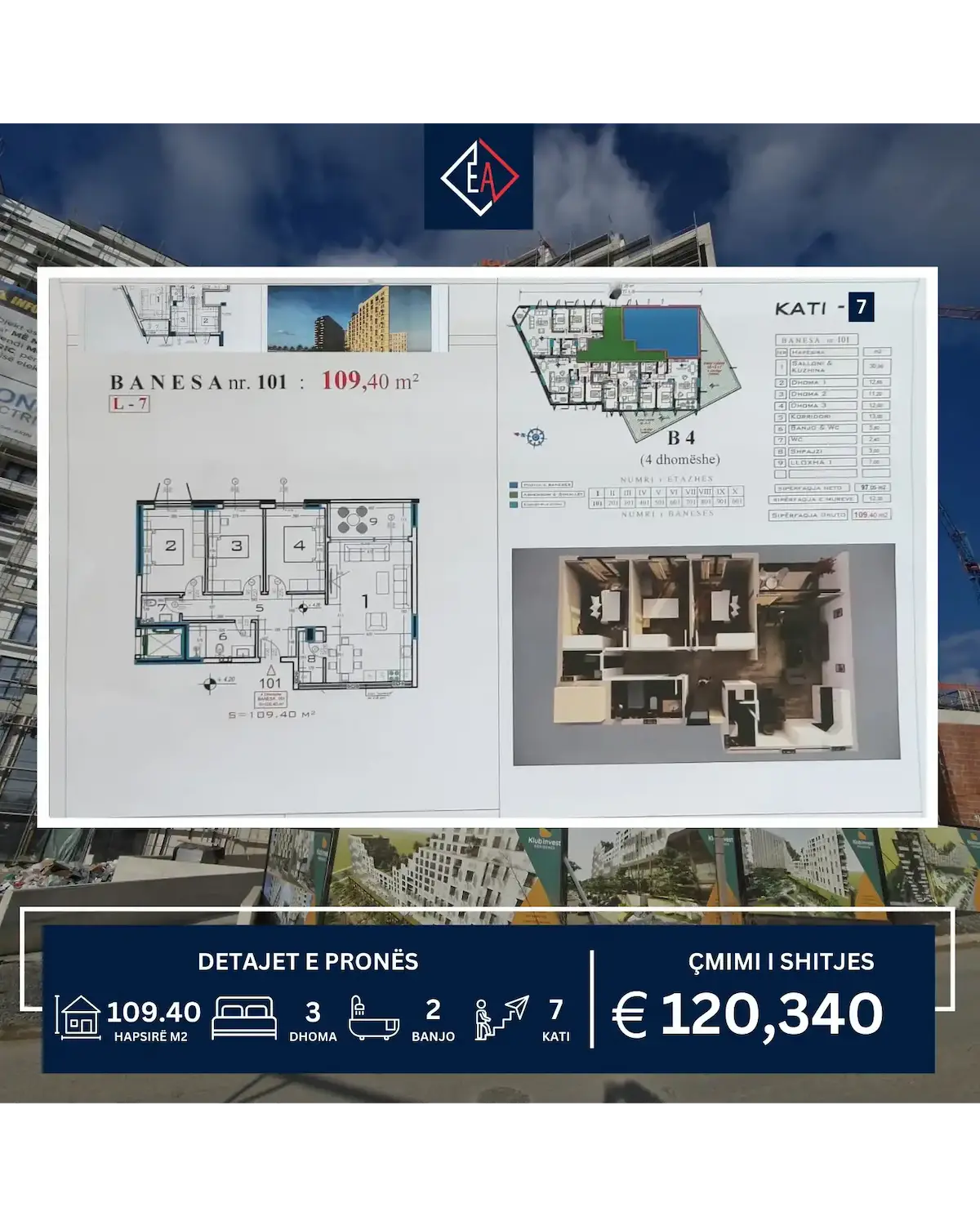 BANESË NË SHITJE PRISHTINA E RE banesë/apartment në Prishtinë