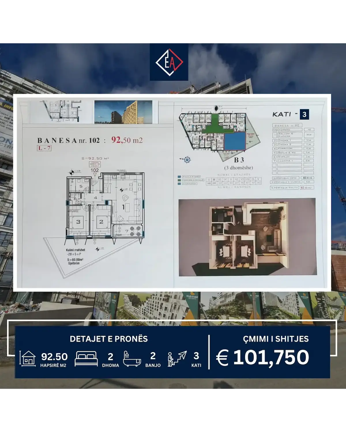 BANESË ME QIRA TEK PRISHTINA E RE! banesë/apartment në Prishtinë