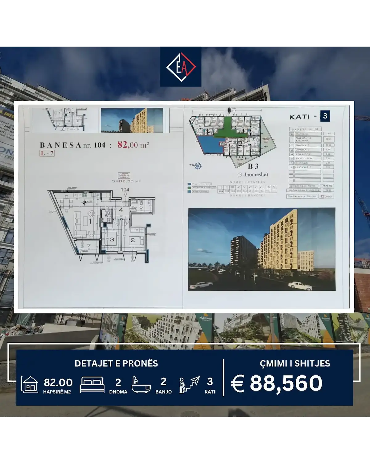 BANESË NË SHITJE PRISHTINA E RE banesë/apartment në Prishtinë