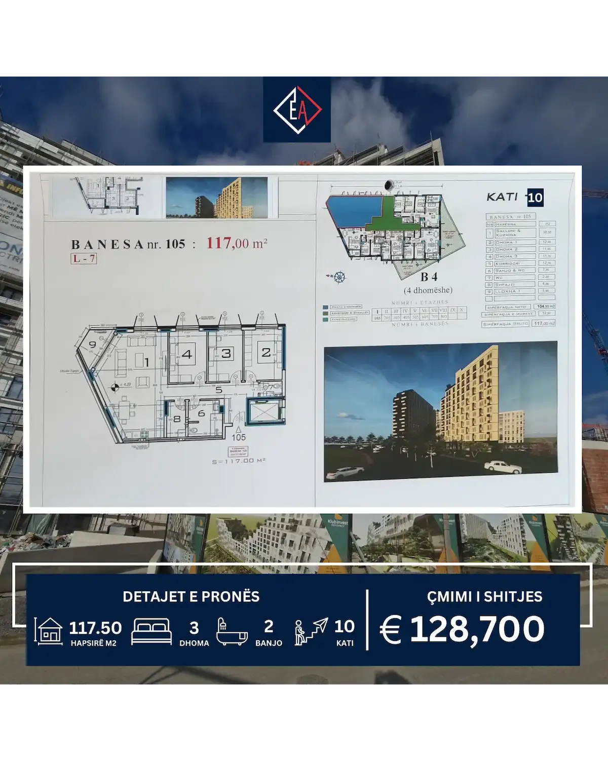 BANESË PËR SHITJE PRISHTINA E RE! banesë/apartment në Prishtinë