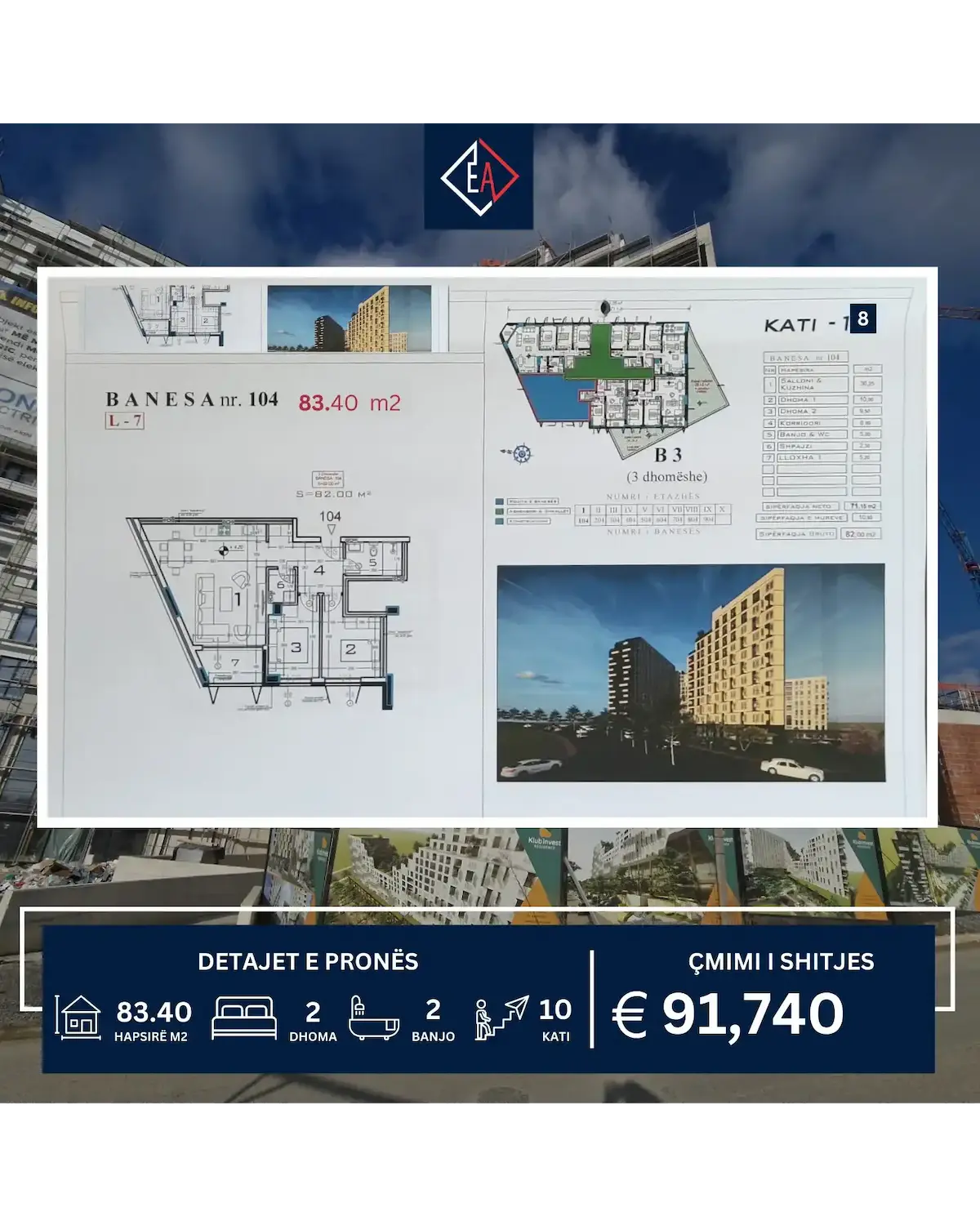 BANESË PËR SHITJE PRISHTINA E RE! banesë/apartment në Prishtinë