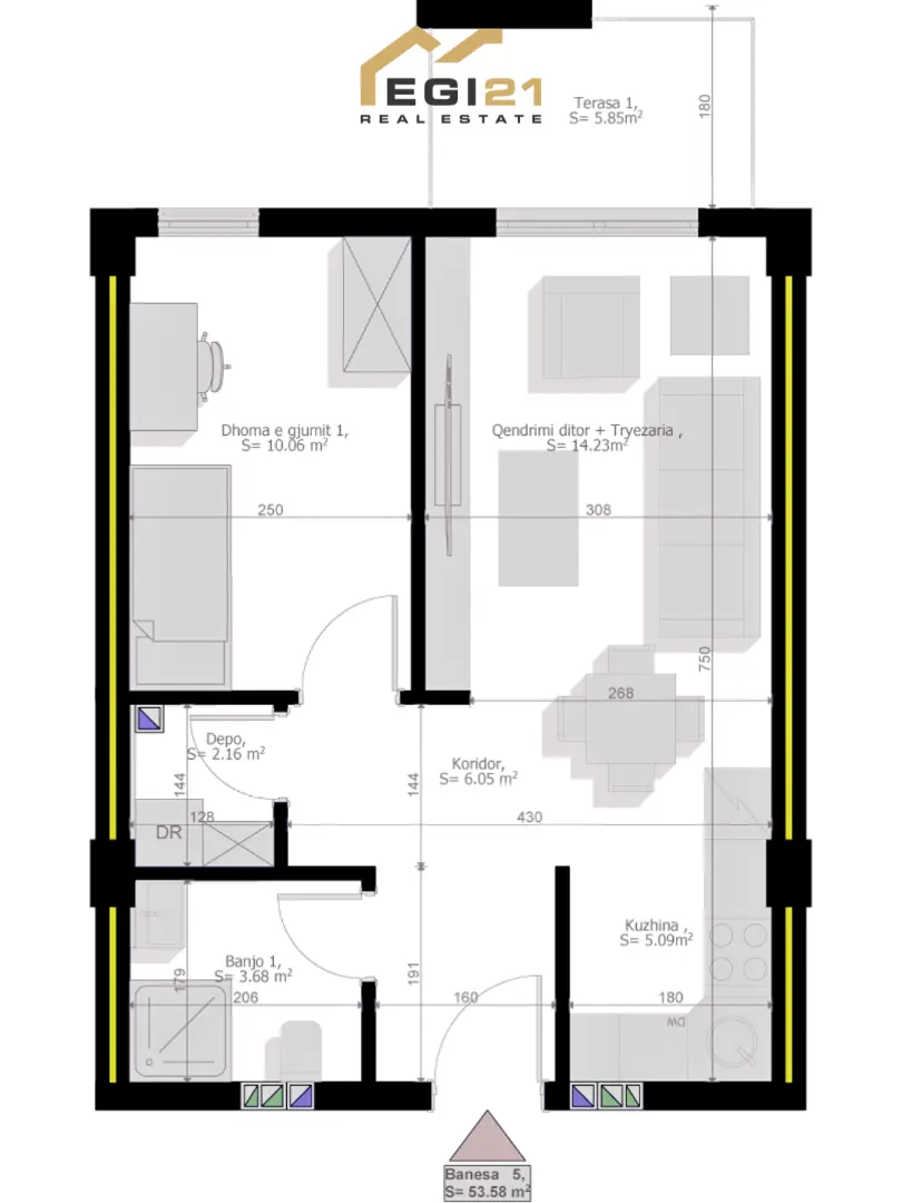 Banesë 53.58m² për SHITJE, Prizren banesë/apartment në Prizren