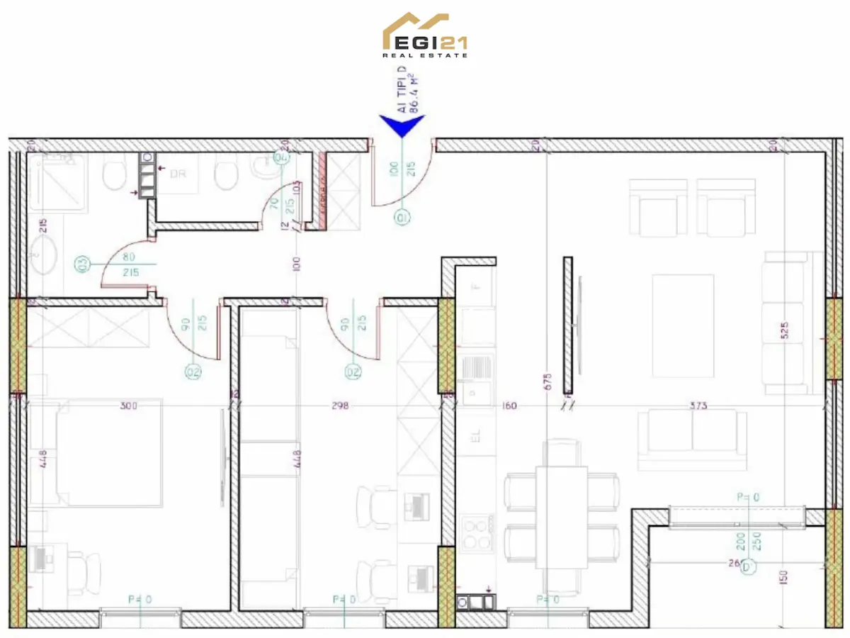 Banesë 86.4m² për SHITJE, Prishtina e Re banesë/apartment në Prishtinë
